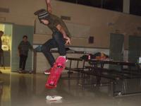 Matt doing an ollie over some crazy bread